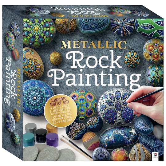 Hinkler DIY Metallic Rock Painting Box Set